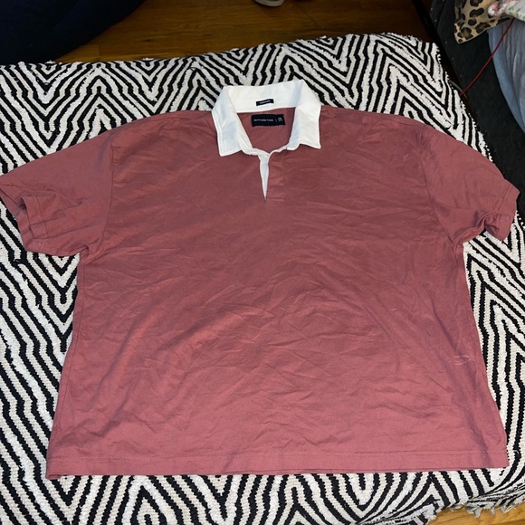 Abercrombie & Fitch Rose Polo with White Collar - Picture 3 of 8